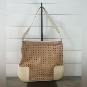 Authentic Rare Loewe Perforated Suede Leather Bag with Dust Bag